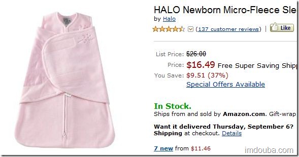 HALO Newborn Micro-Fleece Sleepsack Swaddle 1